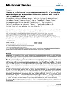 Histone acetylation and histone deacetylase activity of magnesium valproate in tumor and peripheral blood of patients with cervical cancer. A phase I study