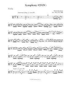Partition altos, Symphony No.25, A major, Rondeau, Michel par Michel Rondeau