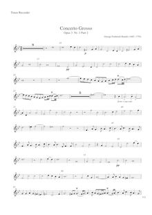 Partition ténor enregistrement , Concerto Grosso en B-flat major