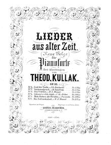 Partition complète, chansons aus alter Zeit, Op.111, Kullak, Theodor