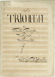 Partition parties complètes, 6 Trios, IV. F; V. A; VI. E-flat, Hoffmeister, Franz Anton