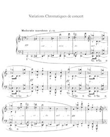 Partition complète, Variations chromatiques de concert, Bizet, Georges par Georges Bizet
