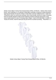 Gerber UnisexBaby 5 Variety Pack Onesies Brand White 36 Months Clothing Review