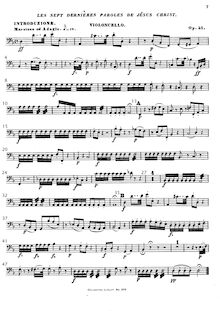 Partition violoncelle, 7 corde quatuors, Op. 51  Seven dernier Words of Christ 