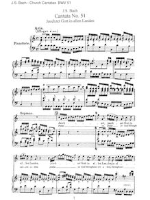 Partition complète, Jauchzet Gott en allen Landen, Shout for Joy to God in all Lands par Johann Sebastian Bach