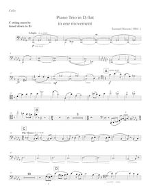 Partition de violoncelle, Piano Trio No. 1, Bisson, Samuel