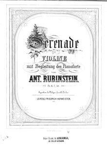 Score, 3 Morceaux, Rubinstein, Anton