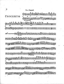 Partition bassons, cornes, Piano Concerto No.7, Op.29, C major, Dussek, Jan Ladislav