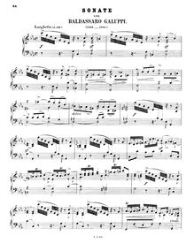 Partition complète, Sonate (c-moll), C minor, Galuppi, Baldassare