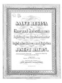 Partition complète, Salve Regina, Hob.XXIIIb:2, G minor, Haydn, Joseph