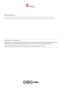 Bibliographie  ; n°1 ; vol.6, pg 148-150