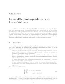 Le modele proies predateurs de Lotka Volterra