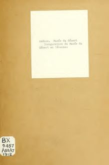 Inauguration du Musée du désert en Cévennes, le dimanche 24 sept. 1911. Allocutions de Frank Puaux, Edmond Hugues [et] Charles Babut