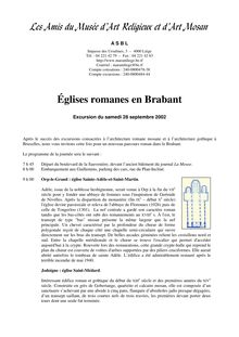 Églises romanes en Brabant