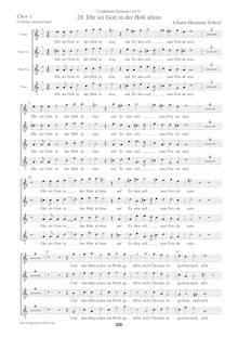 Partition Score chœur 1 (chœur Angelorum), Cymbalum Sionium, Cymbalum Sionium sive Cantiones Sacrae, 5, 6, 8, 10 & 12 vocum