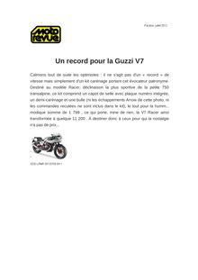 Un record pour la Guzzi V7