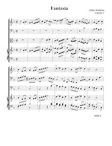 Partition Fantasia VdGS No. 5 - partition complète, fantaisies et Pavin pour 3 violes de gambe et orgue