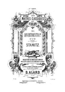 Partition complète, 2 Divertimenti pour Solo violon, Stamitz, Johann