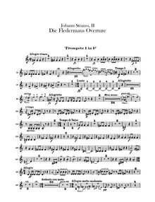 Partition trompette 1, 2 (F), Die Fledermaus, Operetta en 3 acts