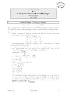 PC A PC B CHIMIE DS n°4 CORRECTION
