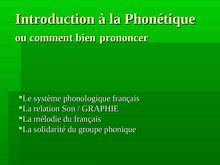 Introduction à la phonétique