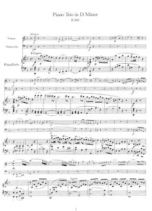 Partition complète (alternate scan), Piano Trio, D minor