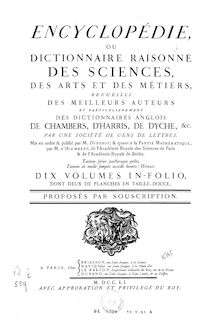 Encyclopédie Diderot Hachette Livre BnF