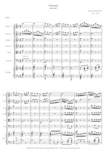 Partition complète, clavecin Concerto No.6, F major, Bach, Johann Sebastian par Johann Sebastian Bach