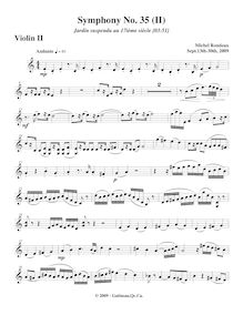 Partition violons II, Symphony No.35, F major, Rondeau, Michel par Michel Rondeau