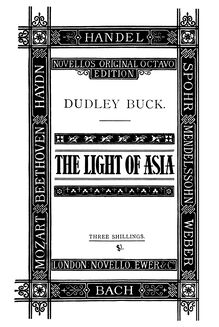 Partition Cover Page, pour Light of Asia, Buck, Dudley