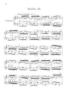 Partition No.3 en A minor, BWV 827, 6 partitas, Clavier-Übung I