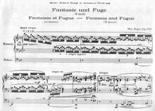 Partition complète (First Print Version), Fantasie und Fuge op.135b