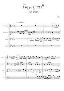 Partition complète - corde quatuor, Fuga g-moll, Kowalewski, Jakub
