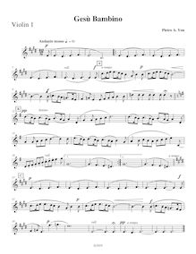 Partition violons I, Gesù bambino, The Infant Jesus ; Jesu Redemptor ; Christmas Anthem