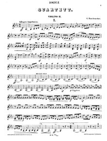 Partition violon 2, corde quatuor (No.1) en c minor, c minor, Rauchenecker, Georg Wilhelm