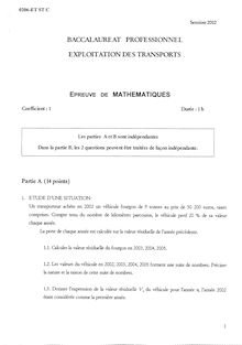 Mathématiques 2002 Bac Pro - Exploitation des transports