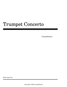 Partition parties complètes, trompette Concerto, Bakalian, Craig