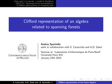 Potts and O n non lin model in StatMech OSP Spanning Forest correspondence