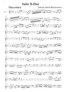Partition hautbois 1, Ouverture- No.1 en B flat major, B flat, Reichenauer, Antonín
