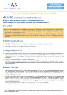 GLIVEC - Synthèse d avis GLIVEC - CT6889