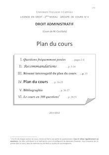 Plan du cours 2010-2011