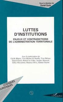 LUTTES D INSTITUTIONS