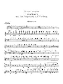 Partition flûte 1, 2, Piccolo/3, Tannhäuser, Tannhäuser und der Sängerkrieg auf Wartburg