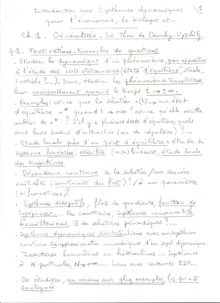 Notes de cours manuscrites