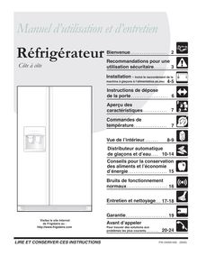 Notice Réfrigérateur Frigidaire  FRS26KR4CQ1