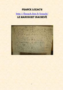 Franck Lozac h Le Manuscrit inachevé