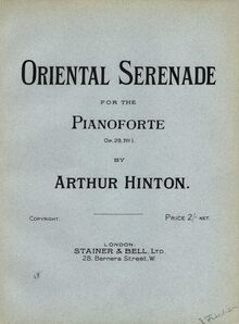 Partition couverture couleur, pièces pour Piano, Op.29, 1: B minor2: E minor3: A♭ major