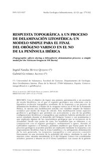 Respuesta topográfica a un proceso de delaminación litosférica: un modelo simple para el final del Orógeno Varisco en el NO de la Península Ibérica