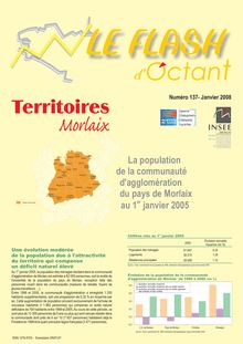 La population de la communauté d agglomération du pays de Morlaix au 1er janvier 2005 (Flash d Octant n° 137)
