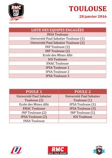RMC FIVE CUP - TOULOUSE 28/01